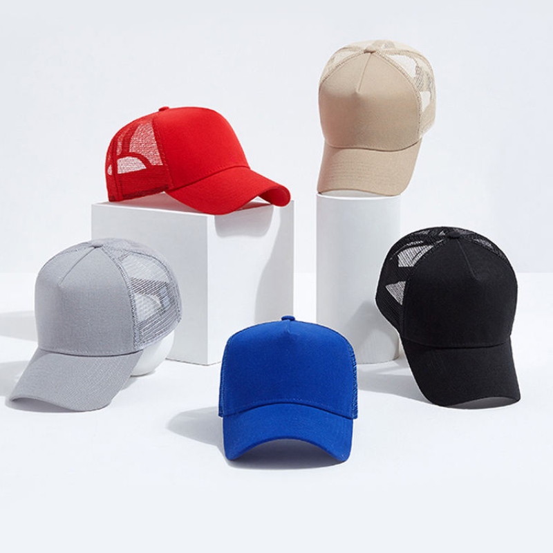 Hip Hop Hat Custom Logo 3D broderi Custom Logo Bomull Flera färger Trucker Cap för utomhussporter