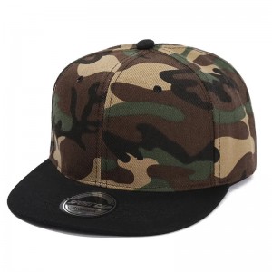 Anpassade logotyp fast färg hatt camo lätt platta platt längs baseball mössa män och kvinnor sommar hip hop skateboard snapback caps