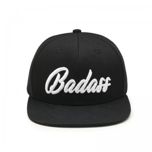 OEM Design Flat Brim 6 Panel Custom 3D broderi Logo Hip Hop Cap Snapback Hat For Men